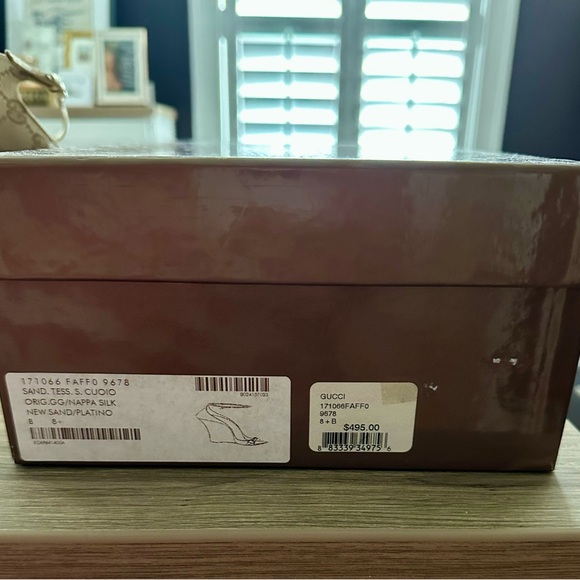 Gucci Women's Tan Peep-Toe Heels - Picture 6 of 7